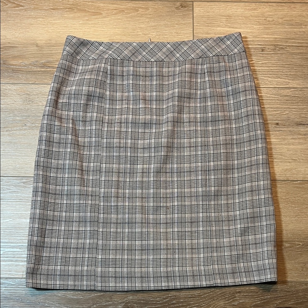 Covington Gray Plaid Pencil Skirt